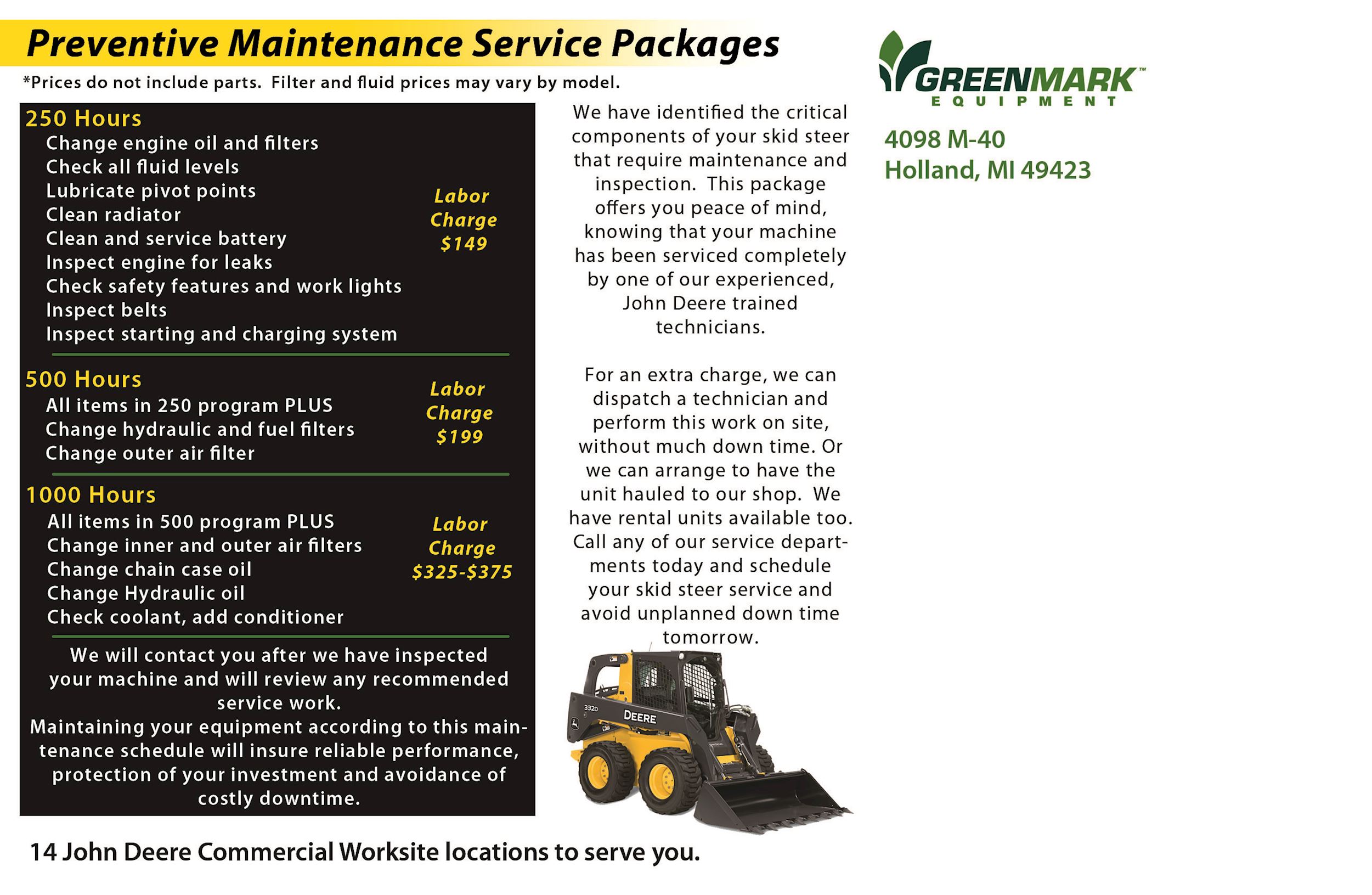 GreenMark Service Specials and Programs